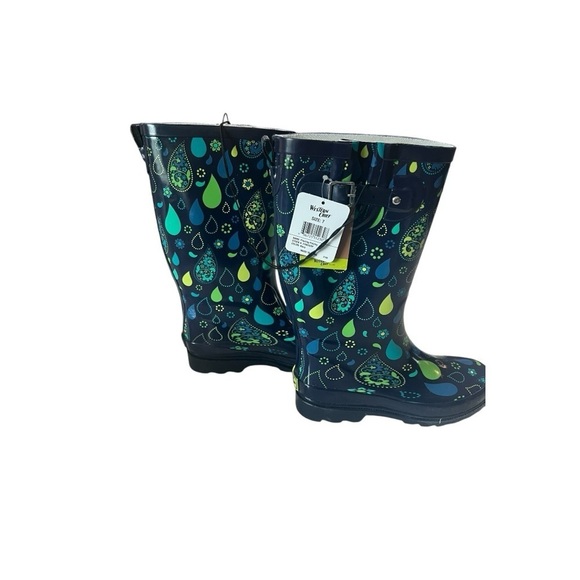 Western Chief Winter Rain Snow Garden Rubber Boots in Pouring Paisley NEW - Picture 1 of 11